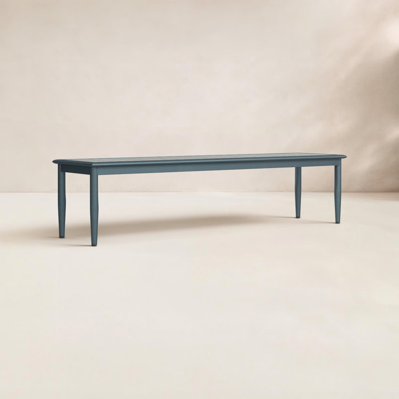 Genevieve 72" Composite/Aluminum Backless Dining Bench, 17.5" H x 60" W x 16.75" D
