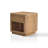 Emil Modern 22" W Square Solid Wood End Table with a Drawer and Lower Storage Shelf