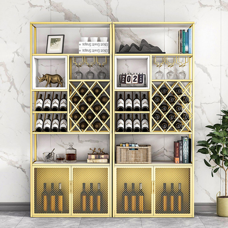 Iron Wine Rack, 82.6" H x 78.7" W x 11.8" D