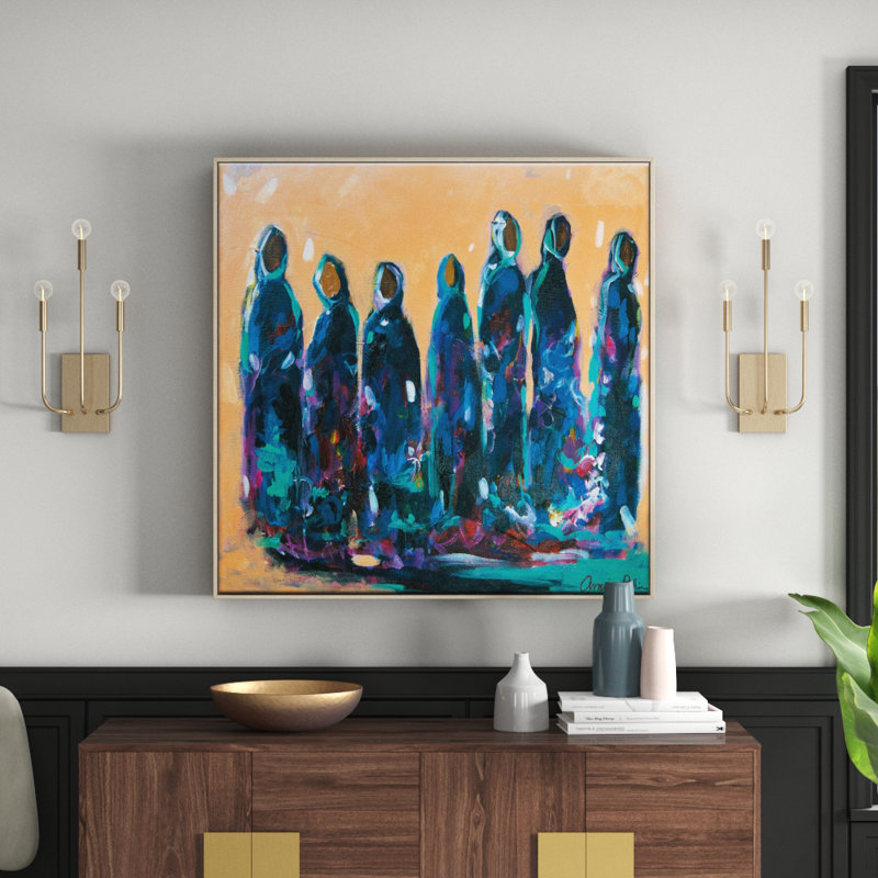 Bridesmaids by Amira Rahim - Painting on Canvas, 61cm H x 61cm W, Timber