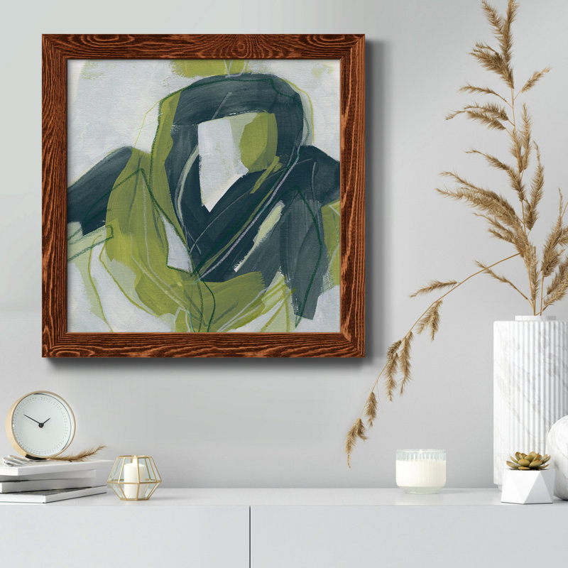 Verdigris Motion III - Reproduction d'art sur toile encadrée, H 31,5 po x l 31,5 po x P 1,5 po, Érable