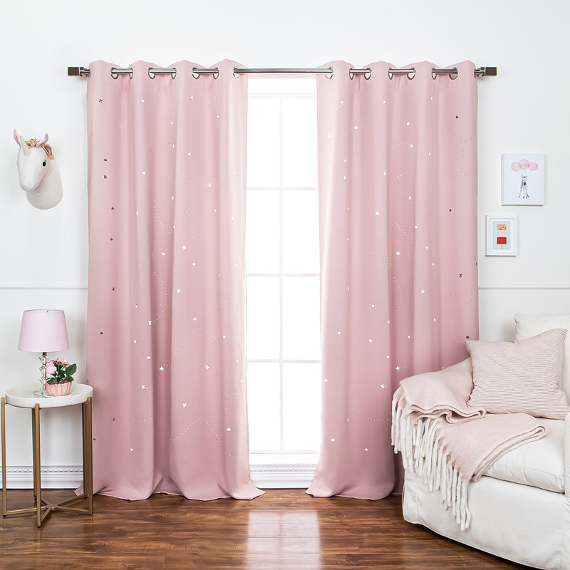 Paire de rideaux obscurcissant Crol, Vieux rose