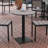 Derby Lane Commercial 24 Inch Round Faux Teak Outdoor Patio Dining Table-1885261712