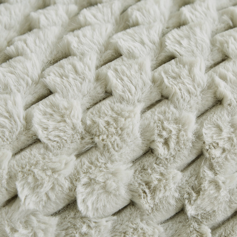 Jeté en fausse fourrure Luxury 50X70, Gris