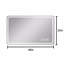 Miroir d'appoint de salle de bain 48 * 32 pouces avec lumières à DEL, miroirs d'appoint de salle de bain anti-buée pour montage mural, 3 couleurs et 5 niveaux d'intensité