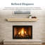  Tablette de cheminée flottante en bois Colton 60 po - Fabriquée en bois de pin - Design traditionnel-462085887-496751940