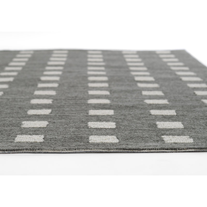 Lanora Hand Tufted Wool Geometric Rug, Rectangle 8' x 10'
