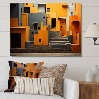 «Yellow Cuba Colonial Architecture II», reproduction d'art sur toile