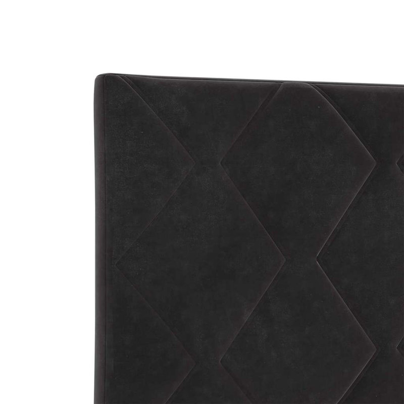  Fabric Headboard Geometric With Headboard Fabric, 100 x 200cm, Black