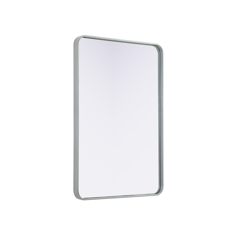 Erath Contour Metal Mirror, Silver, 40" x 27"