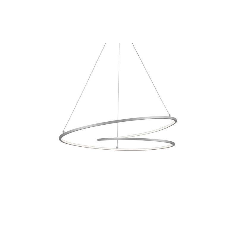 Twist 1 - Light LED Pendant, 129.375" H x 32" W x 32" D, Antique Silver