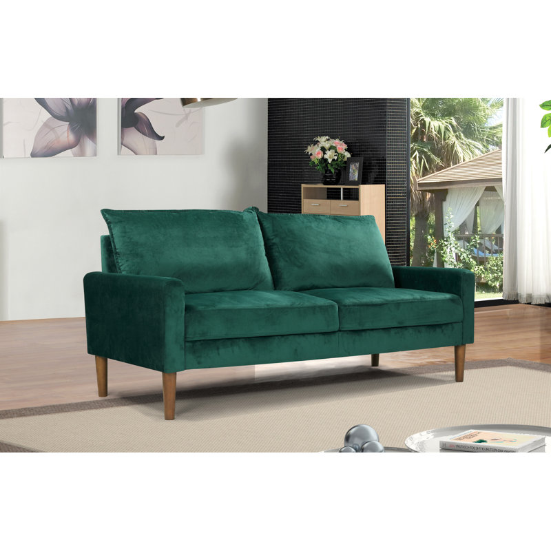 Ensemble de salon 2 pièces Ediline, Velours vert