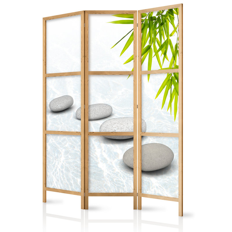 135cm W x 171cm H 3 - Panel Solid Wood Folding Room Divider