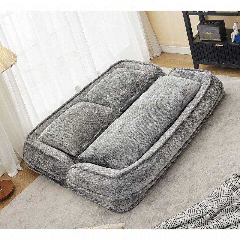 Lit double pour chien avec canapé réglable, Gris