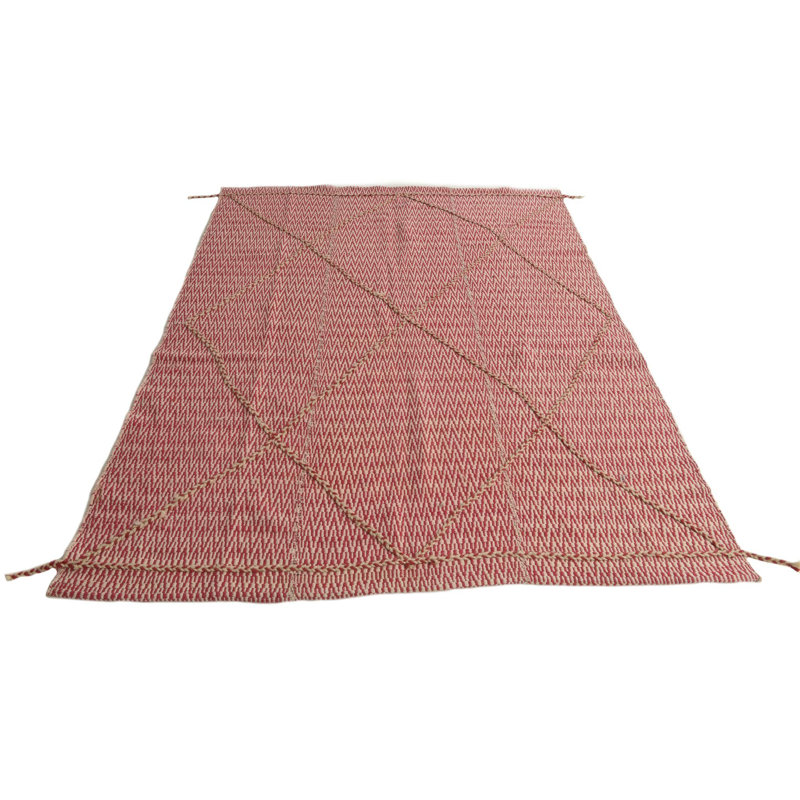 Tapis rose et ivoire 6x8 Pinson
