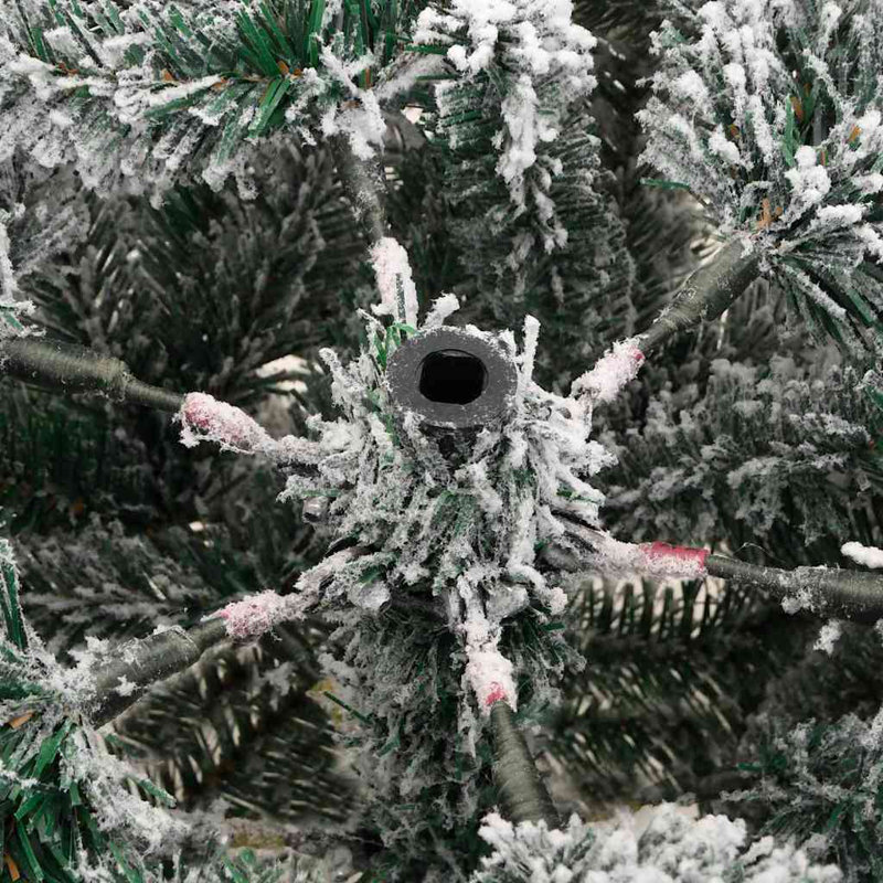 Artificial Hinged Christmas Tree White PE and PVC, 3.94 ft