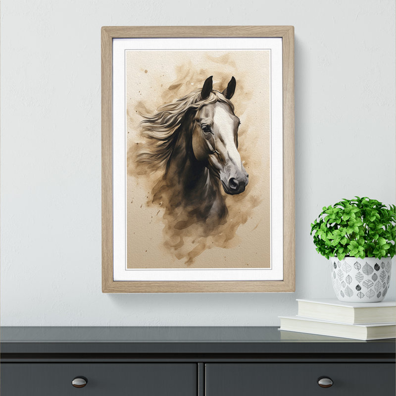 Horse Minimalism - Framed Print