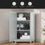 Armoire de salle de bain d'angle avec tablette réglable-184373973