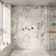 22" Wall-Mount LED Bluetooth Music Thermostatic Rainfall Complete Shower System with Rough in-Valve