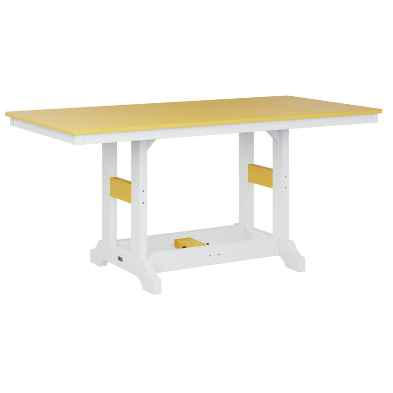 Table de salle à manger Chesterville, Jaune soleil levant, H 30,87 po x l 66 po x P 33 po