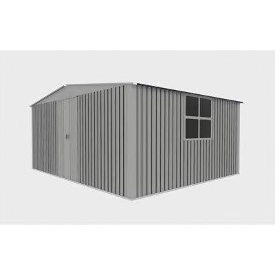 New Outdoor Storage Shed has two Functions: Metal shed and Firewood Shed
