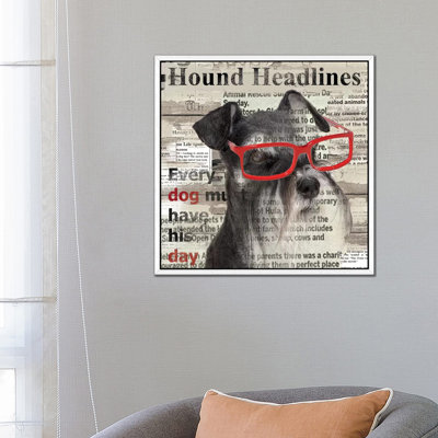Hound Headline by Carol Robinson - Print on Canvas
