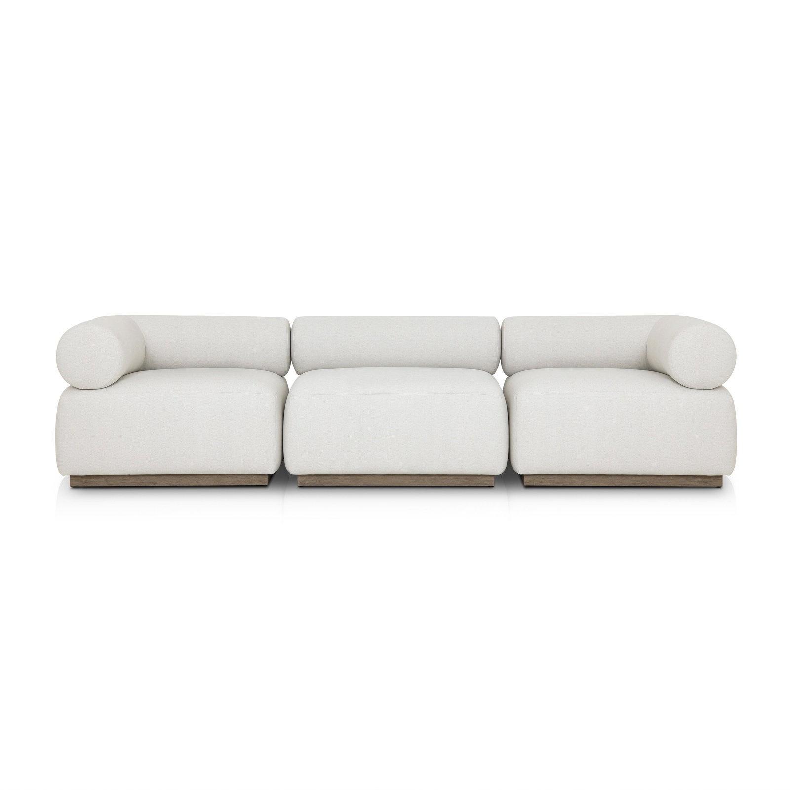 Anat Modular Upholstered Sectional, Cream Polypropylene/Olefin
