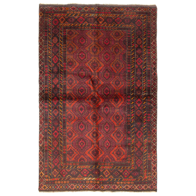 Rizbaft Red Rug 3'4" x 5'7"