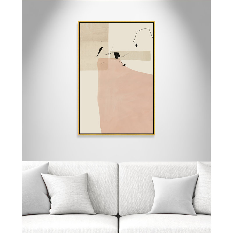 Cartez Soft Tempo - peinture sur toile à cadre flottant, Cadre doré, H 37,5 po x l 25,5 po