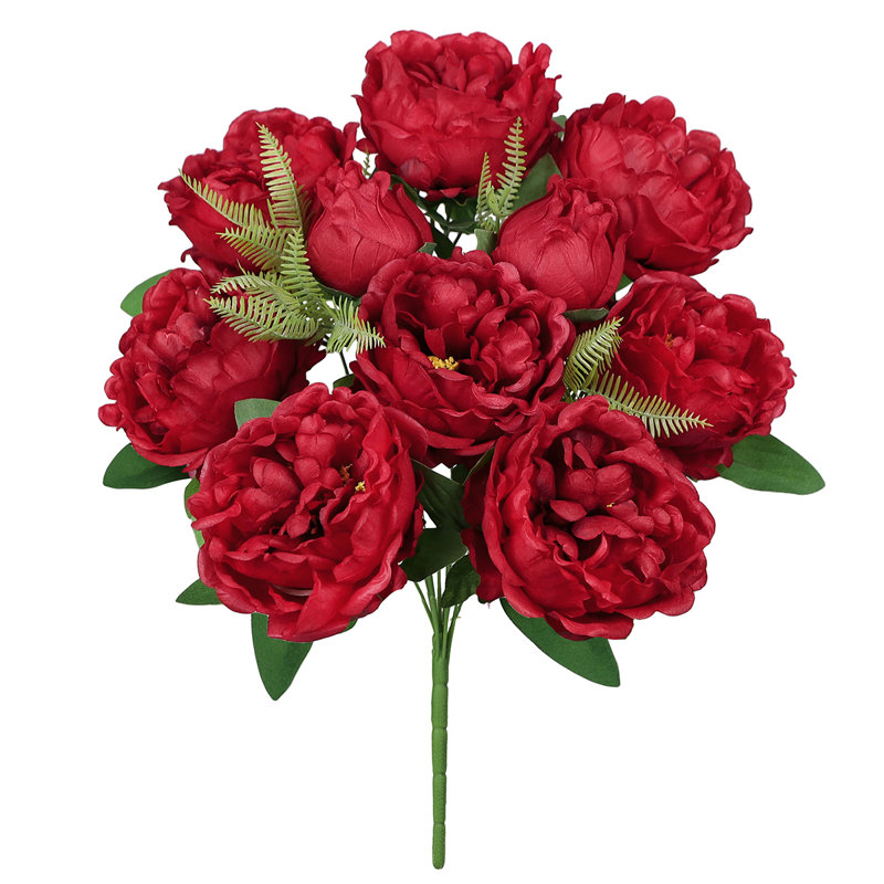Tiges de pivoines, Rouge