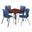 Ensemble de table de salle à manger et de chaises Kee Square-73412839-73412836