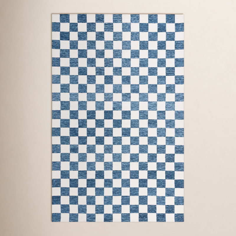 Freemont Area Rug In Blue/Ivory, Rectangle 8' x 10'