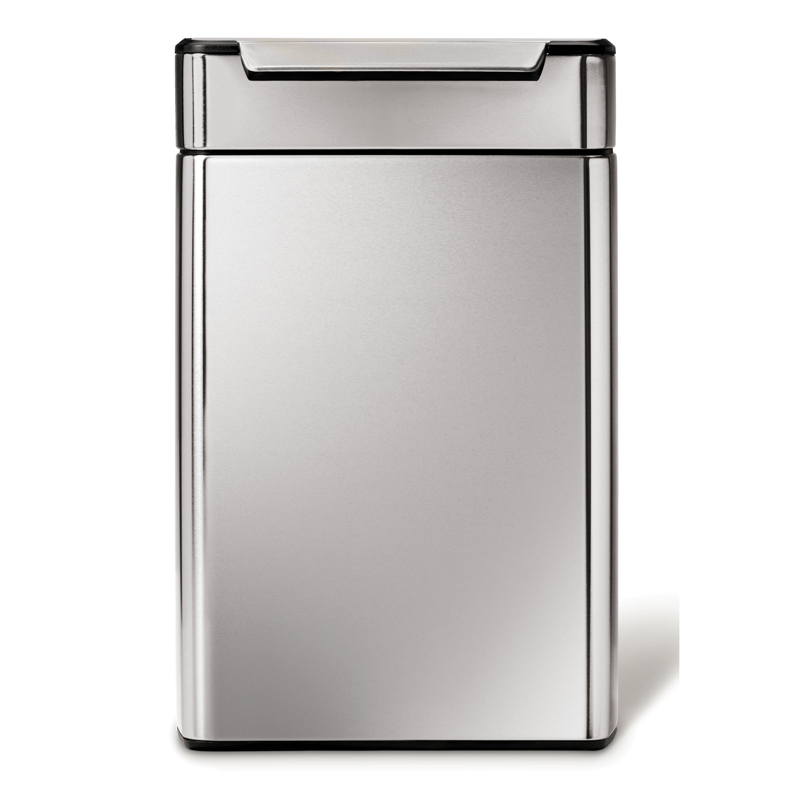 simplehuman 48 Liter Touch-Bar Dual Compartment Kitchen Recycling Trash Can, Stainless Steel