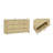 Grace 60" Modern Double Dresser with 6 Drawers in Natural Oak and Gold-1274274609
