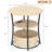 3-Tier Round Side Table with Charging Station