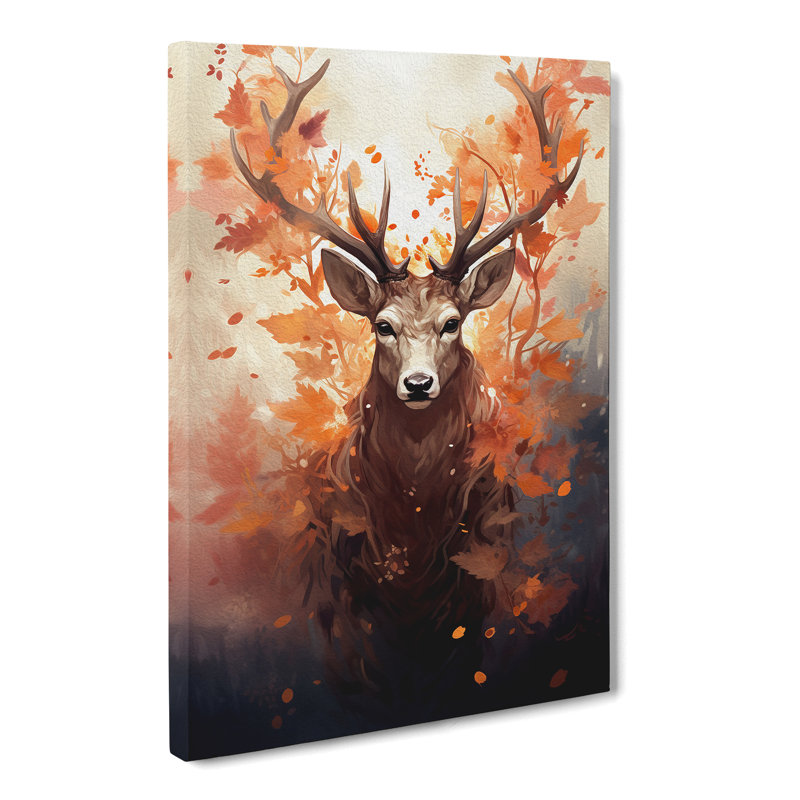 Deer Digital No.2 - Wrapped Canvas Print, 50cm H x 35cm W x 3cm D