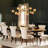Burness 15 - Light Gold Sputnik Modern Linear Chandelier-1729010677