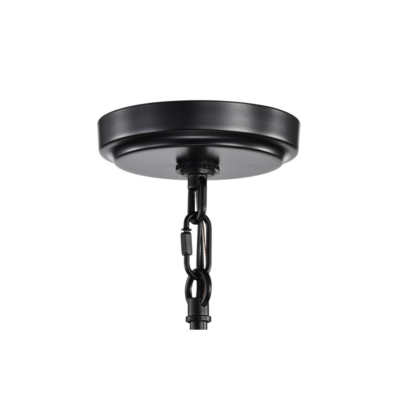 Lustre moderne 6 lumières Briarwood, Noir mat