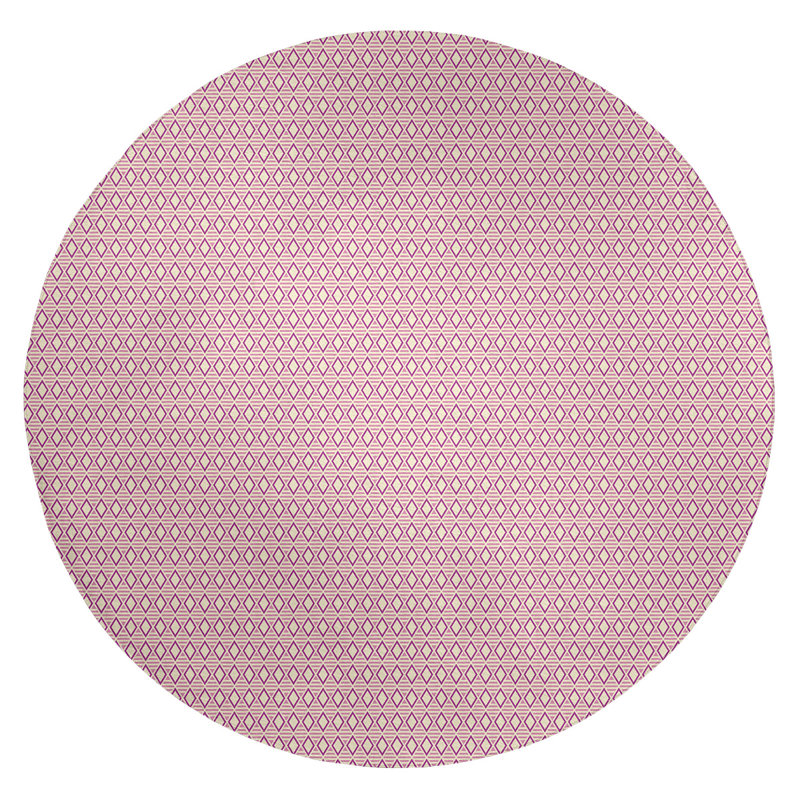 Chenille Geometric Indoor Rug, Round 5'