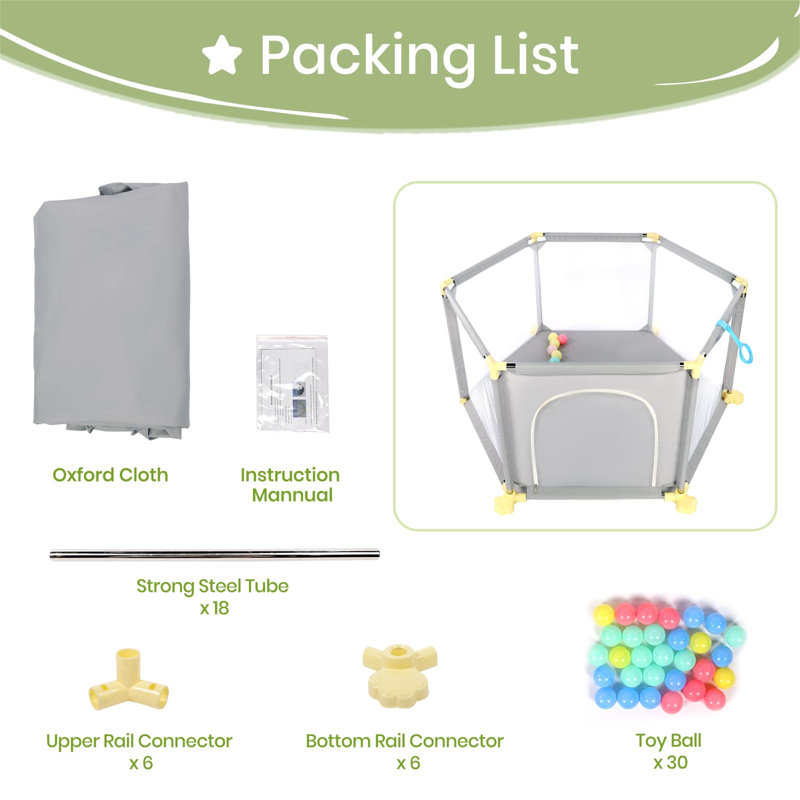 Hawarth Playpen, Grey