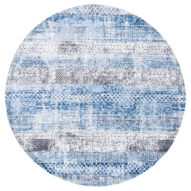 Tapis géométrique Amelia 700 Performance, Rond 6 pi 7 po