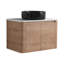 Meuble-lavabo mural 30 po avec lavabo d'art en céramique et 2 portes à fermeture en douceur, emballage KD, contreplaqué-126233028