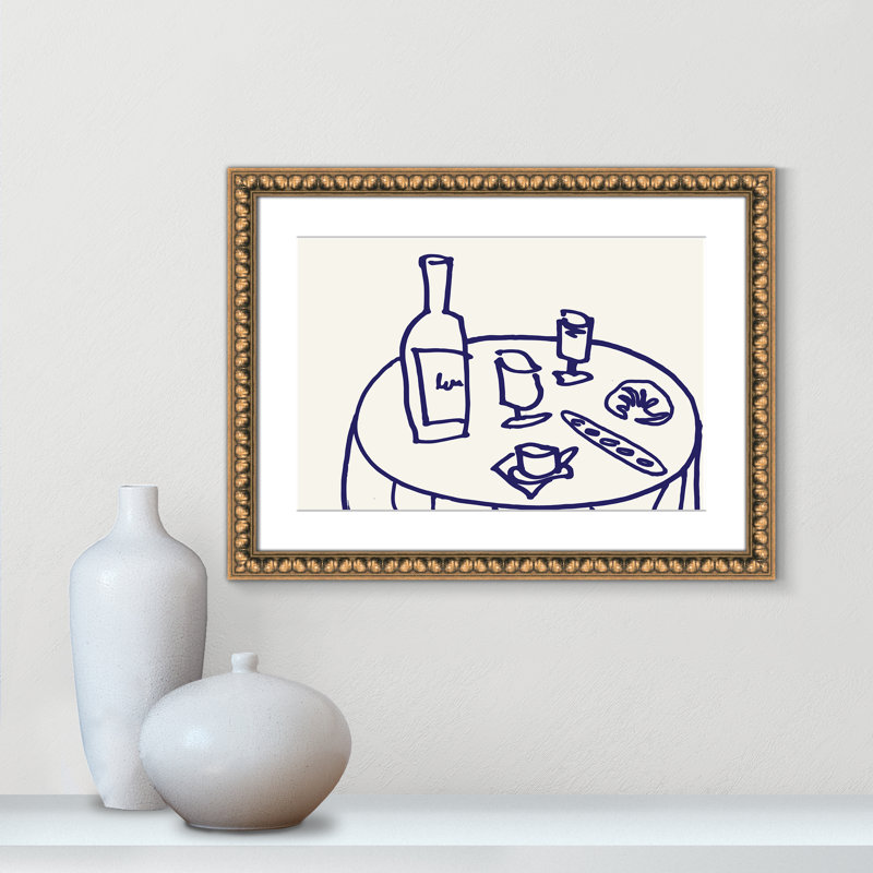 Impression de table par Corinne Rose Design, L 24 po x H 18 po, Imprimé mat, Perlé dorée