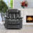 Emalina 41.73" W Lay Flat Massage Recliner, Lift Assist,Dual Motor,Cup Holder-93617122