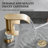 4" Centerset Double Handle Waterfall Bathroom Sink Faucet with Pop Up Drain-101285534