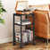 Laibah 3 Tier Moveable Small End Table, Record Player Stand with Records Shelf
