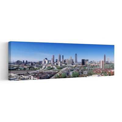USA Georgia Atlanta Skyline by Jerry Driendl Photography - Wrapped Canvas Panoramic Print