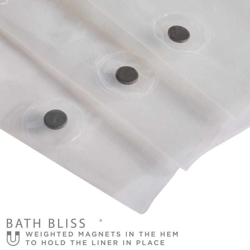 Heavy Weight Frost PEVA Shower Curtain Liner with Stainless Steel Grommets