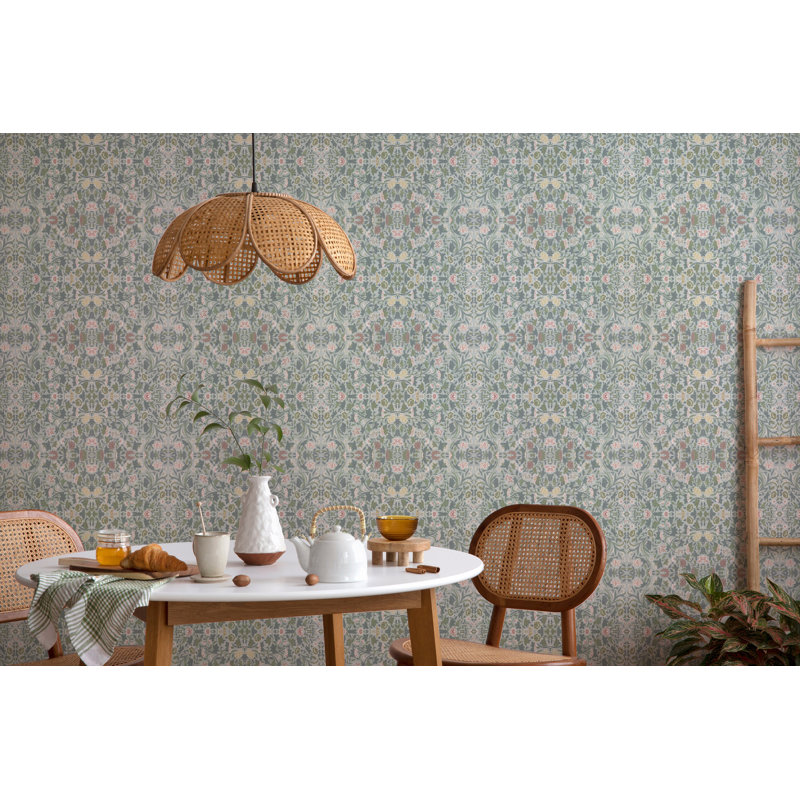 Signature English Vine 10' L x 24" W Peel and Stick Wallpaper Roll, Non-pasted