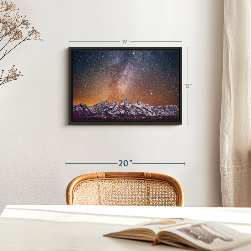 Milky Way Over Grand Teton Canvas Print, 13" H x 19" W